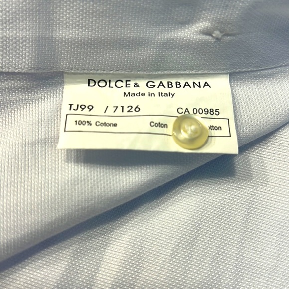 🎉HP🎉 DOLCE & GABBANA White Short Sleeve Shirt - Picture 7 of 7